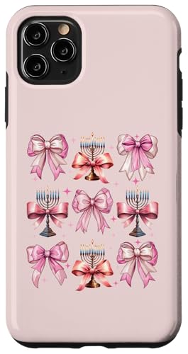 Kokette Schleife Chanukka Chanukah jüdische Kerze rosa Schleife Mama Hülle für iPhone 11 Pro Max von Hanukkah Coquette Aesthetic Girl Women Clothing