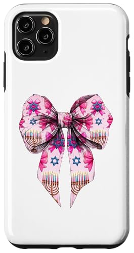 Kokette Schleife Chanukka Chanukah jüdische Kerze rosa Schleife Mama Hülle für iPhone 11 Pro Max von Hanukkah Coquette Aesthetic Girl Women Clothing