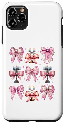Kokette Schleife Chanukka Chanukah jüdische Kerze rosa Schleife Mama Hülle für iPhone 11 Pro Max von Hanukkah Coquette Aesthetic Girl Women Clothing