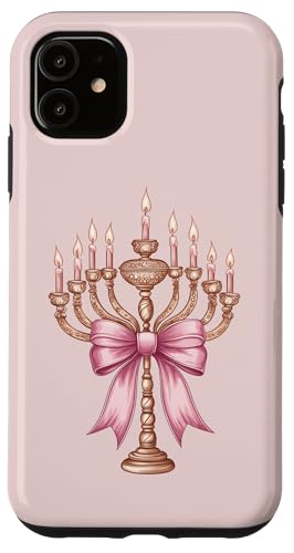 Kokette Schleife Chanukka Chanukah jüdische Kerze rosa Schleife Mama Hülle für iPhone 11 von Hanukkah Coquette Aesthetic Girl Women Clothing