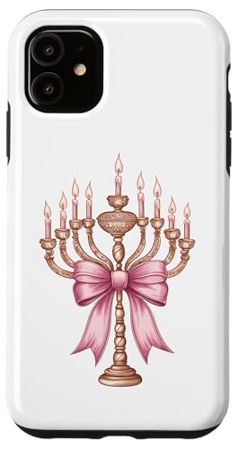 Kokette Schleife Chanukka Chanukah jüdische Kerze rosa Schleife Mama Hülle für iPhone 11 von Hanukkah Coquette Aesthetic Girl Women Clothing