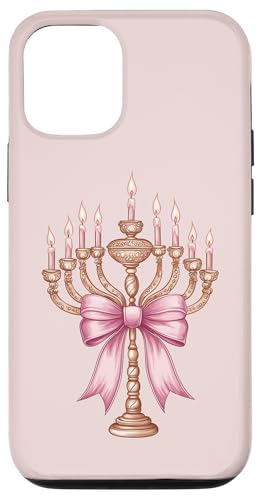 Kokette Schleife Chanukka Chanukah jüdische Kerze rosa Schleife Mama Hülle für iPhone 12/12 Pro von Hanukkah Coquette Aesthetic Girl Women Clothing