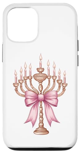 Kokette Schleife Chanukka Chanukah jüdische Kerze rosa Schleife Mama Hülle für iPhone 12/12 Pro von Hanukkah Coquette Aesthetic Girl Women Clothing