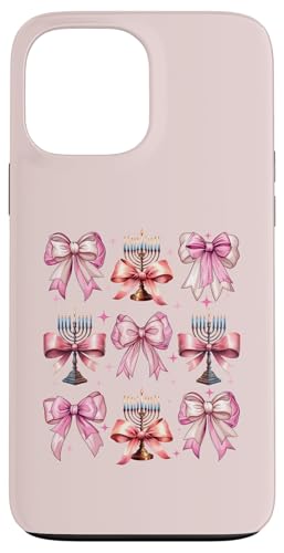 Kokette Schleife Chanukka Chanukah jüdische Kerze rosa Schleife Mama Hülle für iPhone 13 Pro Max von Hanukkah Coquette Aesthetic Girl Women Clothing