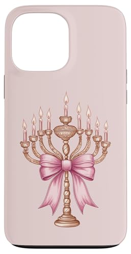 Kokette Schleife Chanukka Chanukah jüdische Kerze rosa Schleife Mama Hülle für iPhone 13 Pro Max von Hanukkah Coquette Aesthetic Girl Women Clothing