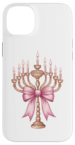 Kokette Schleife Chanukka Chanukah jüdische Kerze rosa Schleife Mama Hülle für iPhone 14 Plus von Hanukkah Coquette Aesthetic Girl Women Clothing