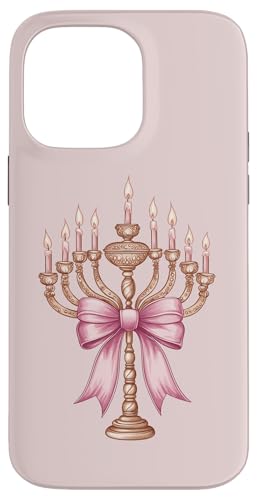 Kokette Schleife Chanukka Chanukah jüdische Kerze rosa Schleife Mama Hülle für iPhone 14 Pro Max von Hanukkah Coquette Aesthetic Girl Women Clothing