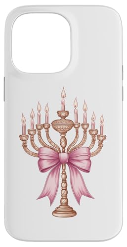 Kokette Schleife Chanukka Chanukah jüdische Kerze rosa Schleife Mama Hülle für iPhone 14 Pro Max von Hanukkah Coquette Aesthetic Girl Women Clothing