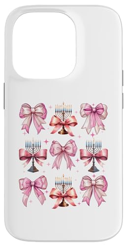 Kokette Schleife Chanukka Chanukah jüdische Kerze rosa Schleife Mama Hülle für iPhone 14 Pro von Hanukkah Coquette Aesthetic Girl Women Clothing