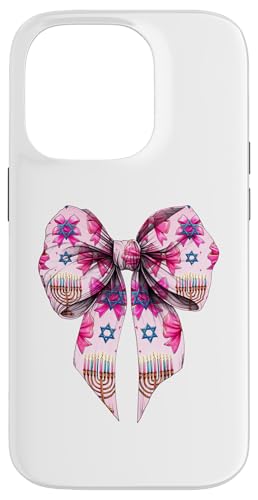 Kokette Schleife Chanukka Chanukah jüdische Kerze rosa Schleife Mama Hülle für iPhone 14 Pro von Hanukkah Coquette Aesthetic Girl Women Clothing