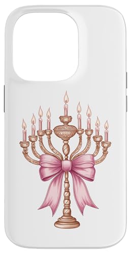 Kokette Schleife Chanukka Chanukah jüdische Kerze rosa Schleife Mama Hülle für iPhone 14 Pro von Hanukkah Coquette Aesthetic Girl Women Clothing