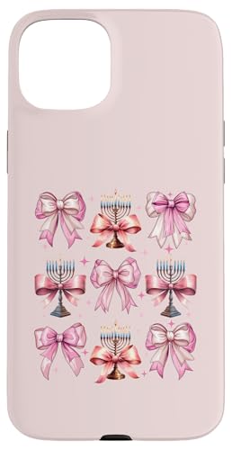 Kokette Schleife Chanukka Chanukah jüdische Kerze rosa Schleife Mama Hülle für iPhone 15 Plus von Hanukkah Coquette Aesthetic Girl Women Clothing