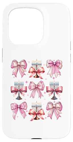 Kokette Schleife Chanukka Chanukah jüdische Kerze rosa Schleife Mama Hülle für iPhone 15 Pro von Hanukkah Coquette Aesthetic Girl Women Clothing