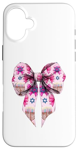 Kokette Schleife Chanukka Chanukah jüdische Kerze rosa Schleife Mama Hülle für iPhone 16 Plus von Hanukkah Coquette Aesthetic Girl Women Clothing