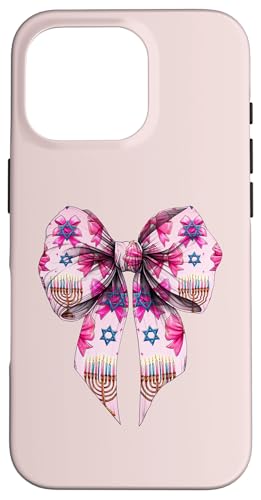 Kokette Schleife Chanukka Chanukah jüdische Kerze rosa Schleife Mama Hülle für iPhone 16 Pro von Hanukkah Coquette Aesthetic Girl Women Clothing