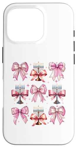 Kokette Schleife Chanukka Chanukah jüdische Kerze rosa Schleife Mama Hülle für iPhone 16 Pro von Hanukkah Coquette Aesthetic Girl Women Clothing