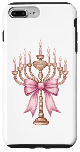 Kokette Schleife Chanukka Chanukah jüdische Kerze rosa Schleife Mama Hülle für iPhone 7 Plus/8 Plus von Hanukkah Coquette Aesthetic Girl Women Clothing