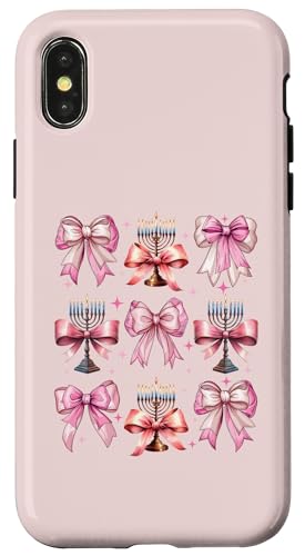 Kokette Schleife Chanukka Chanukah jüdische Kerze rosa Schleife Mama Hülle für iPhone X/XS von Hanukkah Coquette Aesthetic Girl Women Clothing
