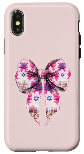 Kokette Schleife Chanukka Chanukah jüdische Kerze rosa Schleife Mama Hülle für iPhone X/XS von Hanukkah Coquette Aesthetic Girl Women Clothing