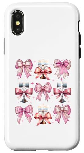 Kokette Schleife Chanukka Chanukah jüdische Kerze rosa Schleife Mama Hülle für iPhone X/XS von Hanukkah Coquette Aesthetic Girl Women Clothing