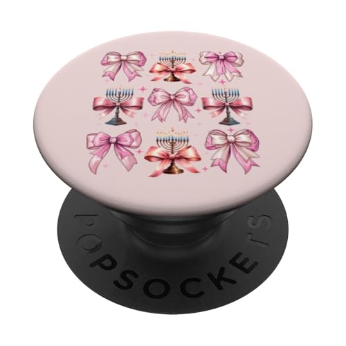 Kokette Schleife Chanukka Chanukah jüdische Kerze rosa Schleife Mama PopSockets Klebender PopGrip Kokette Schleife Chanukka Chanukah jüdische Kerze rosa Schleife Mama PopSockets Klebender PopGrip von Hanukkah Coquette Aesthetic Girl Women Clothing