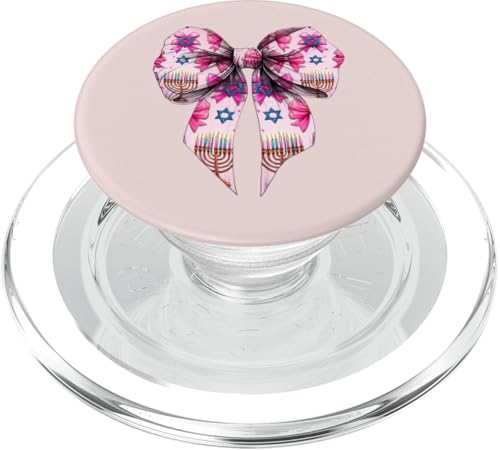 Kokette Schleife Chanukka Chanukah jüdische Kerze rosa Schleife Mama PopSockets PopGrip für MagSafe von Hanukkah Coquette Aesthetic Girl Women Clothing