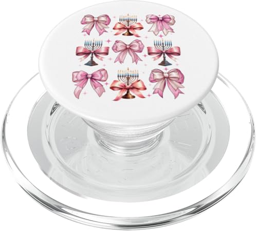 Kokette Schleife Chanukka Chanukah jüdische Kerze rosa Schleife Mama PopSockets PopGrip für MagSafe von Hanukkah Coquette Aesthetic Girl Women Clothing