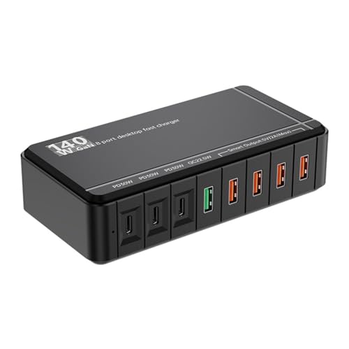 140W USB C Ladestation 8-Port GaN USB Ladeblock, Max 100W USB Hub Laptop Ladegerät Kompatibel mit MacBook Pro/Air, iPhone 15/14/13/Mini/Pro/Pro Max/Samsung Galaxy 140W USB C Ladestation 8-Port GaN USB Ladeblock, Max 100W USB Hub Laptop Ladegerät Kompatibel mit MacBook Pro/Air, iPhone 15/14/13/Mini/Pro/Pro Max/Samsung Galaxy von HaoYiShang