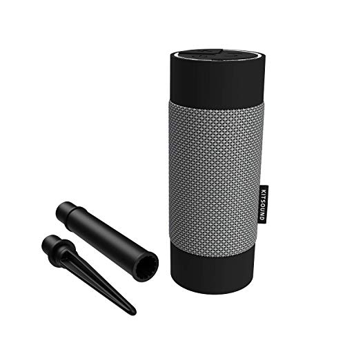 KitSound Diggit Bluetooth-Lautsprecher für Draußen - Silber/Schwarz von HaoZi