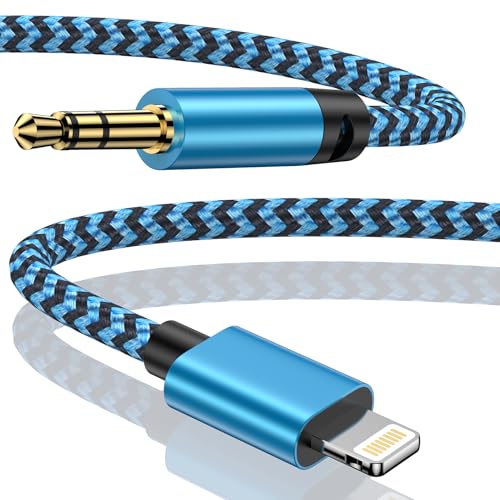 Auto AUX Kabel für iPhone,1M 3,5 mm Aux Auf Lightning Kabel für Auto Stereo/Kopfhörer/Lautsprecher, HiFi Audio Cable Lightning auf Klinke Kompatibel mit i Pad/iPhone 14/13/12/11/Pro Max/X/XR/8 Plus Auto AUX Kabel für iPhone,1M 3,5 mm Aux Auf Lightning Kabel für Auto Stereo/Kopfhörer/Lautsprecher, HiFi Audio Cable Lightning auf Klinke Kompatibel mit i Pad/iPhone 14/13/12/11/Pro Max/X/XR/8 Plus von Haoano