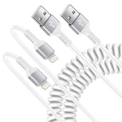 Spiralkabel USB A auf Lightning Kabel ,2 Pack iPhone Carplay Kabel mit Datensynchronisation,iPhone Schnellladekabel Einziehbar Ladekabel iPhone Auto für iPhone14/13/12/11/Pro/Pro Max/XR/XS/8/7,i Pad Spiralkabel USB A auf Lightning Kabel ,2 Pack iPhone Carplay Kabel mit Datensynchronisation,iPhone Schnellladekabel Einziehbar Ladekabel iPhone Auto für iPhone14/13/12/11/Pro/Pro Max/XR/XS/8/7,i Pad von Haoano