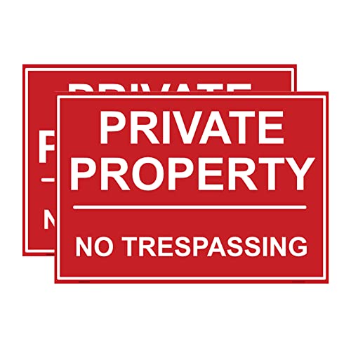 Haobase 2 Stück Private Property Aufkleber – selbstklebendes Vinyl (25 cm x 17,5 cm) von Haobase