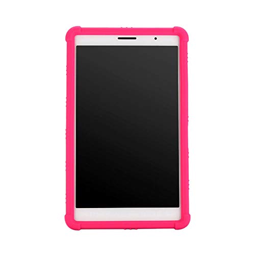 Haodasi Schutzhülle für Huawei MediaPad T3 8 - Silikon Gel Gummi Anti-Kratzer Schutz Hülle Abdeckung Case Cover für Huawei MediaPad T3 8.0 inch KOB-W09 KOB-L09,Rose rot von Haodasi