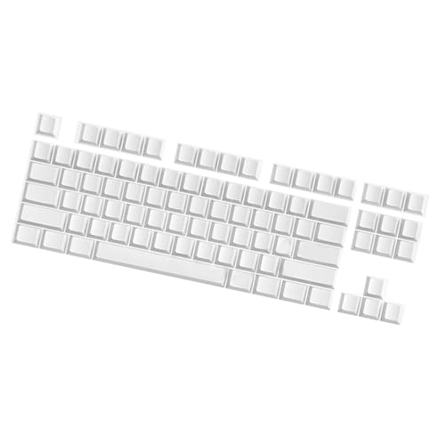 Haodream 87pcs PBTS Blanks Keycap Mechanische Tastaturen Originalhöhe Nicht Drucken Weißer Schlüsselcap Set Für MX Switches von Haodream