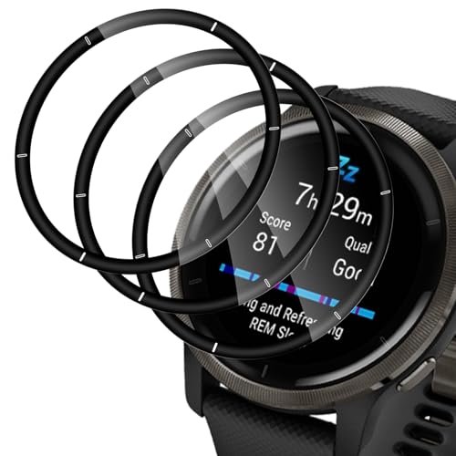 Haofun 3 Stück Displayschutz Schutzfolie für Garmin Venu 2, Flexible TPU Folie, Kratzfest, Blasenfrei, Einfache Installation, Hochauflösende Weich Schutz Film (Transparent) von Haofun