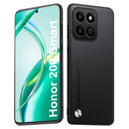 Haofun Handyhülle Kompatibel mit Honor 200 Smart Hülle, Schutz Cover, Gebürstet Fiber Carbon Ultradünne Case, Stoßfest Staubdicht Ganzkörper Schutzhülle [Mattschwarz] von Haofun