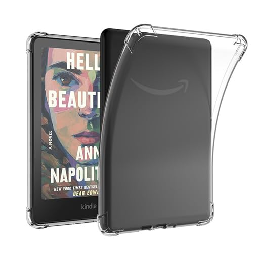 Haofun Hülle Kompatibel mit Kindle Paperwhite 7 Zoll 12th Gen. 2024/Kindle Colorsoft, Ultra Dünn Transparente Vier Ecken Anti-Fall TPU Flexibel, Weicher Stoßfest Tablet Schutzhülle von Haofun