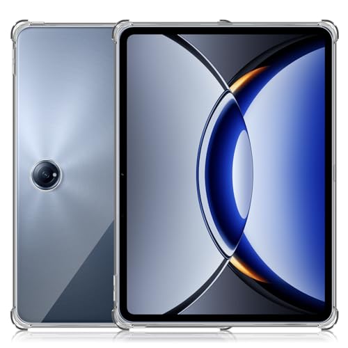 Haofun Hülle Kompatibel mit Oppo Pad 3 Pro/OnePlus Pad 2, Ultra Dünn Transparente Vier Ecken Anti-Fall TPU Flexibel, Weicher Stoßfest Tablet Schutzhülle, Silikon Cover von Haofun