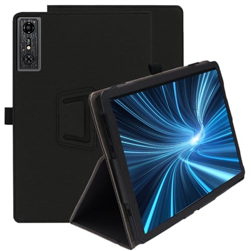 Haofun Hülle Kompatibel mit REDMAGIC Nova, Dünn PU, leichte Flip Case, Rückseite Abdeckung Klappständer, Schlanke Schutzhülle mit Handschlaufe, Schwarz von Haofun