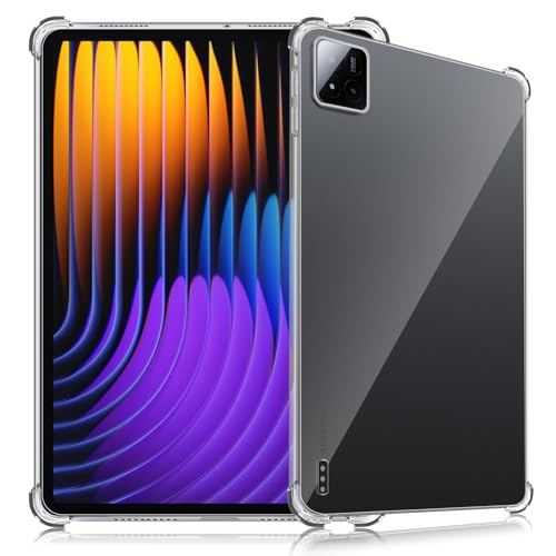Haofun Hülle Kompatibel mit Xiaomi Pad 7/7 Pro, Ultra Dünn Transparente Vier Ecken Anti-Fall TPU Flexibel, Weicher Stoßfest Tablet Schutzhülle, Silikon Cover von Haofun