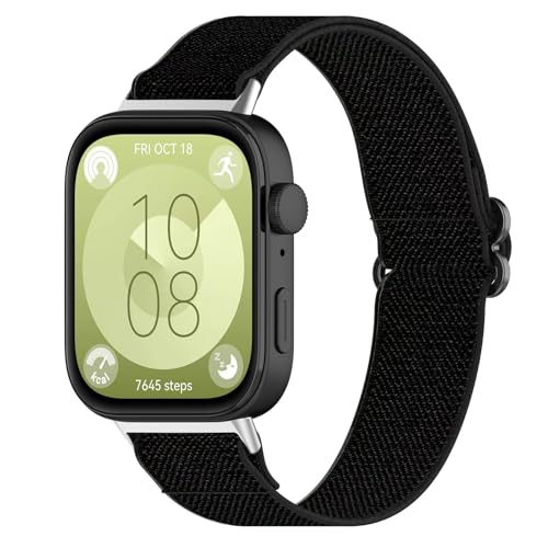 Haofun Nylon Armbänder Kompatibel mit Huawei Watch Fit 3 für Damen Herren, Atmungsaktives Weiches Nylon ErsatzArmband für Huawei Watch Fit 3 - Schwarz Haofun Nylon Armbänder Kompatibel mit Huawei Watch Fit 3 für Damen Herren, Atmungsaktives Weiches Nylon ErsatzArmband für Huawei Watch Fit 3 - Schwarz von Haofun