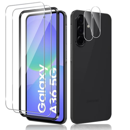 Haofun Schutzfolie für Samsung Galaxy A36 5G für Panzerglas mit Kameraschutz, 2 Stück 9H Härte Displayschutz Folie, 2 Stück High Definition Kamera Schutz Schurzglas, Anti-Bläschen Displayschutzfolie Haofun Schutzfolie für Samsung Galaxy A36 5G für Panzerglas mit Kameraschutz, 2 Stück 9H Härte Displayschutz Folie, 2 Stück High Definition Kamera Schutz Schurzglas, Anti-Bläschen Displayschutzfolie von Haofun