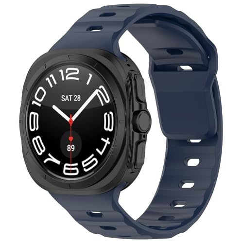Haofun Silikon Sport Armbänder Kompatibel mit Samsung Galaxy Watch Ultra 47mm für Damen Herren, Atmungsaktives Weiches Silikon ErsatzArmband für Samsung Galaxy Watch Ultra 47mm - Mitternachtsblau Haofun Silikon Sport Armbänder Kompatibel mit Samsung Galaxy Watch Ultra 47mm für Damen Herren, Atmungsaktives Weiches Silikon ErsatzArmband für Samsung Galaxy Watch Ultra 47mm - Mitternachtsblau von Haofun