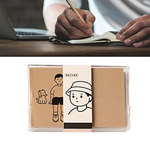 100 Blätter Cartoon Memo Notizen Mini Schreiben Pads Scarpbook Meldung Notizbilder Chesk -Liste mit Plastikbox, für Heimschule Büro (YELLOW) von Haofy