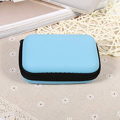 5 Farben Mini Storage Bag Gadgets Organizer Portable Hülle für Ohrhörer U -Festplatten -Datenkabel, Schockdes Wasserdicht, Ideal für Büroreisen (Blue) von Haofy