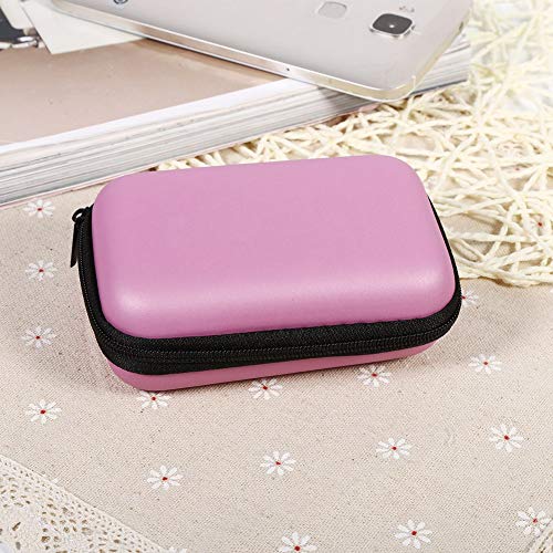 5 Farben Mini Storage Bag Gadgets Organizer Portable Hülle für Ohrhörer U -Festplatten -Datenkabel, Schockdes Wasserdicht, Ideal für Büroreisen (PINK) von Haofy