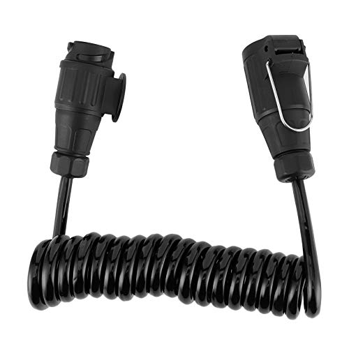 Abschleppanschluss, 13 Pin Bis 13Pin Adapter -Anhänger -Stecker Verlängerung Federkabel für das Caravan RV, Hilft bei der Verlängerung von Anhängerbeleuchtung und Verkabelung von Haofy