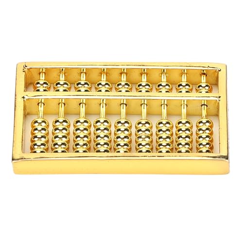 Chinesische Alte Abacus Mini Messing Abacus 9 Zahnräder mit Geschnitzten Exquisiten Handwerkskunst für das Spielen in der Hand Rolling Reichtumssymbol für den Wert der Wohlstandssammlung für und von Haofy