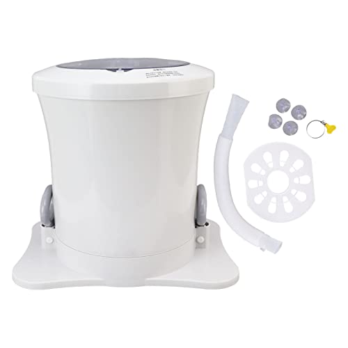 Elektrisch Freier Manueller Dehydrator Große Kapazität Kleines Handzugseil Fuß Handshake Dry Bucket Waschmaschine (Weiss) von Haofy