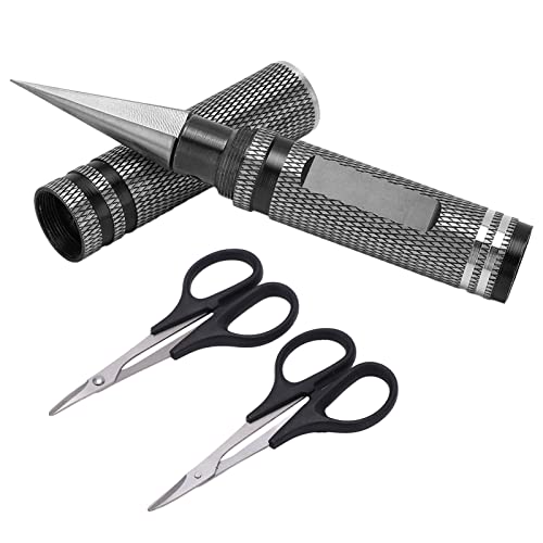Gebogene Schere und Loch -Puncher -Set mit Ergonomischem Design, Hohe Festigkeit für RC Auto Enthusiasten, Geeignet für RC Drohnen und Flugzeuge, Aluminiumlegierung+Stahl+Kunststoff (BLACK) von Haofy